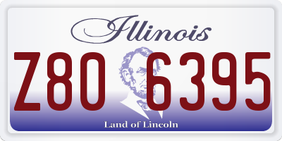 IL license plate Z806395