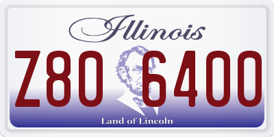 IL license plate Z806400