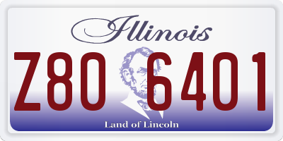 IL license plate Z806401