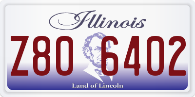 IL license plate Z806402