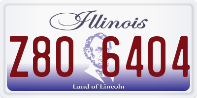 IL license plate Z806404