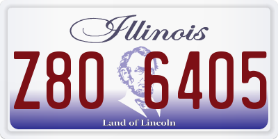 IL license plate Z806405