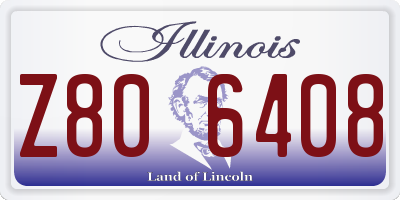 IL license plate Z806408