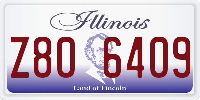 IL license plate Z806409
