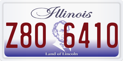 IL license plate Z806410