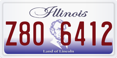 IL license plate Z806412