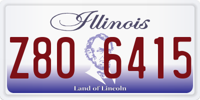 IL license plate Z806415