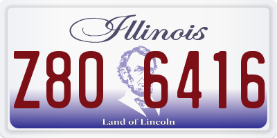 IL license plate Z806416