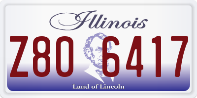 IL license plate Z806417