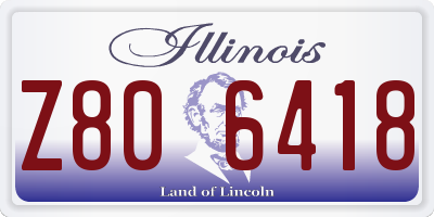 IL license plate Z806418