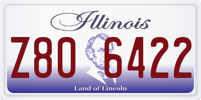 IL license plate Z806422