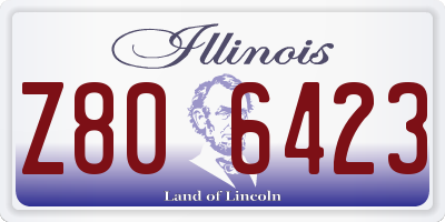 IL license plate Z806423