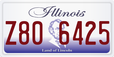 IL license plate Z806425
