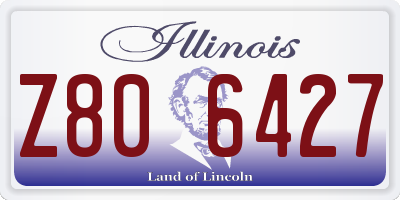 IL license plate Z806427