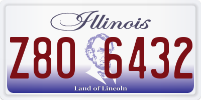IL license plate Z806432