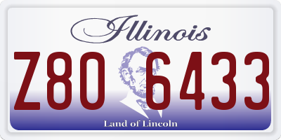 IL license plate Z806433