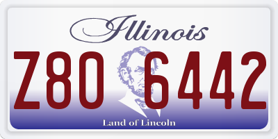 IL license plate Z806442