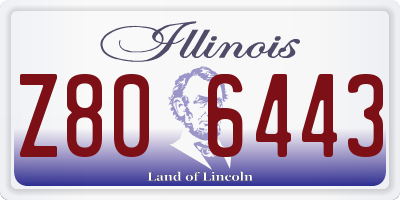 IL license plate Z806443