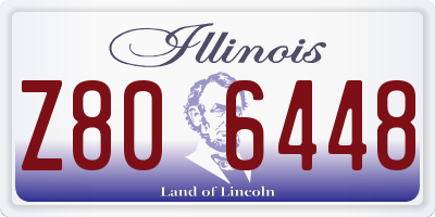 IL license plate Z806448