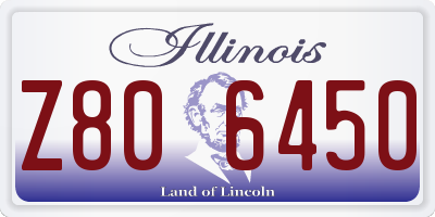 IL license plate Z806450