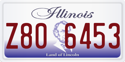 IL license plate Z806453