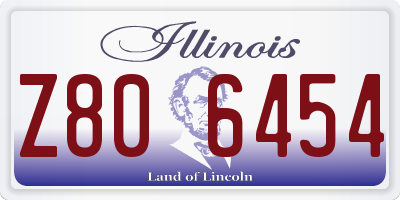 IL license plate Z806454