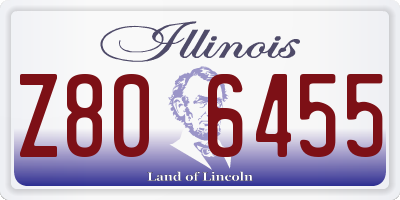 IL license plate Z806455