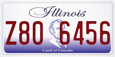 IL license plate Z806456