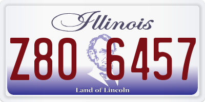 IL license plate Z806457