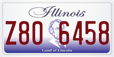 IL license plate Z806458