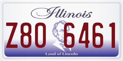 IL license plate Z806461