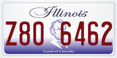 IL license plate Z806462