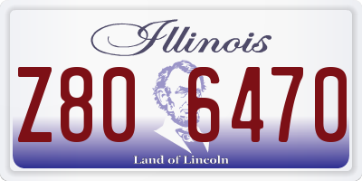 IL license plate Z806470