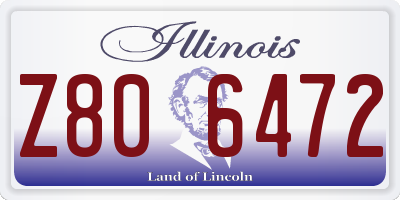 IL license plate Z806472