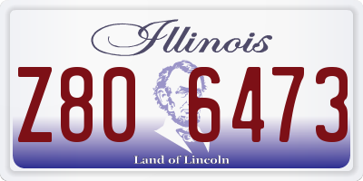 IL license plate Z806473