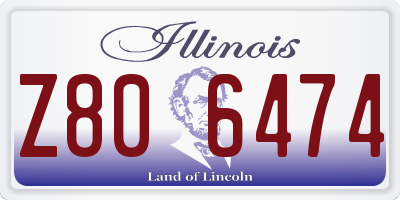 IL license plate Z806474
