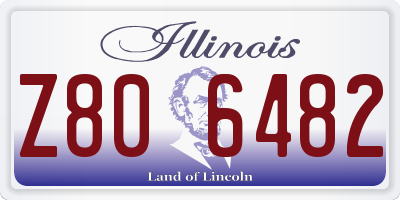 IL license plate Z806482