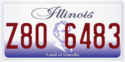 IL license plate Z806483