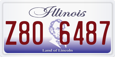IL license plate Z806487