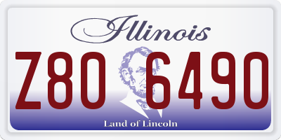 IL license plate Z806490