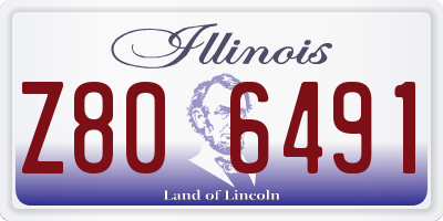IL license plate Z806491