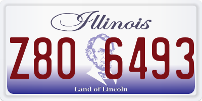 IL license plate Z806493