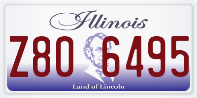 IL license plate Z806495