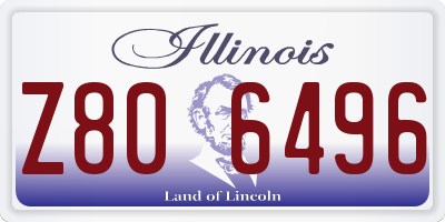 IL license plate Z806496