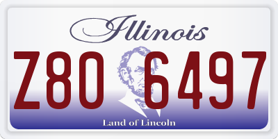 IL license plate Z806497