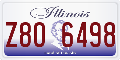 IL license plate Z806498