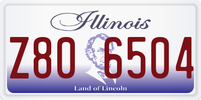 IL license plate Z806504
