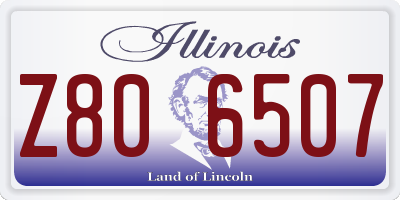 IL license plate Z806507