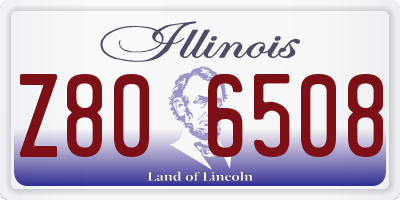 IL license plate Z806508