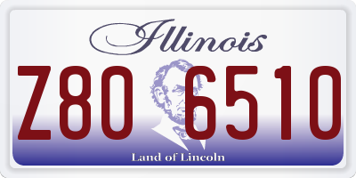 IL license plate Z806510